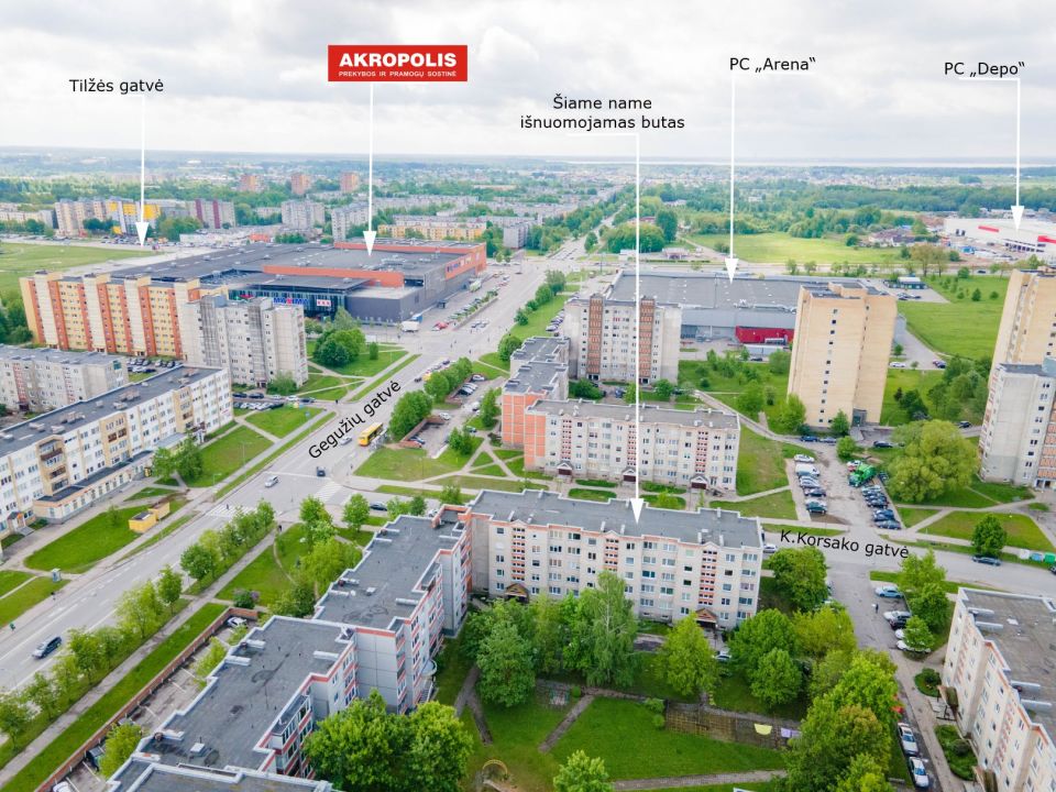 I&scaron;nuomojamas 1-no kambario butas K.Korsako g. 2, &Scaron;iaulių mieste