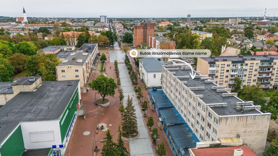 Išnuomojamas 2 kambarių butas miesto centre, Vilniaus g., Šiauliuose
