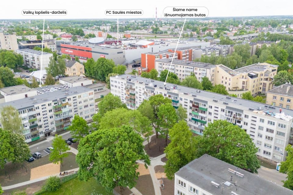 I&scaron;nuomojamas naujai kapitaliai suremontuotas 2 kambarių butas A. J. Greimo g. 62, &Scaron;iauliuose