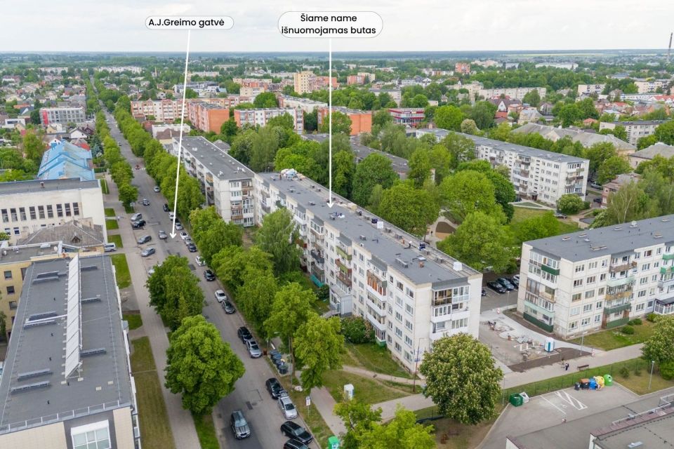 I&scaron;nuomojamas naujai kapitaliai suremontuotas 2 kambarių butas A. J. Greimo g. 62, &Scaron;iauliuose