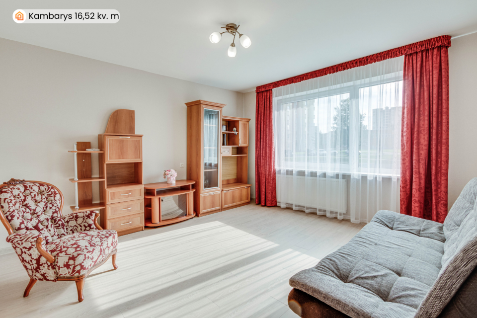 I&scaron;nuomojamas tvarkingas 2 kambarių butas 1 - ajame auk&scaron;te Dainų g. 46A, &Scaron;iauliuose