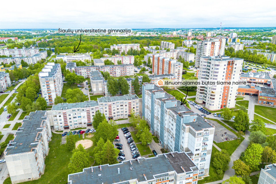 I&scaron;nuomojamas tvarkingas 2 kambarių butas 1 - ajame auk&scaron;te Dainų g. 46A, &Scaron;iauliuose