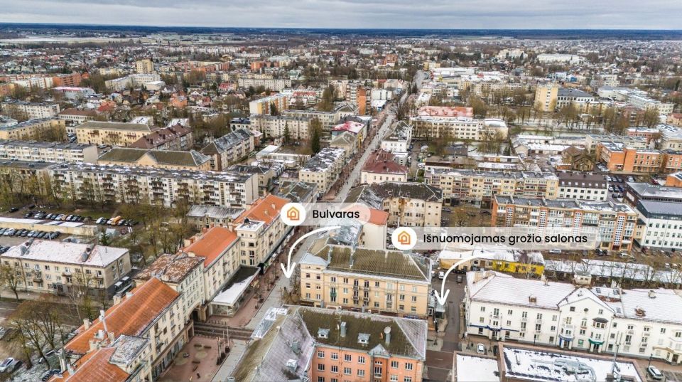 Išnuomojamos įrengtos grožio salono patalpos Šiaulių miesto centre, Vilniaus g. 154!
