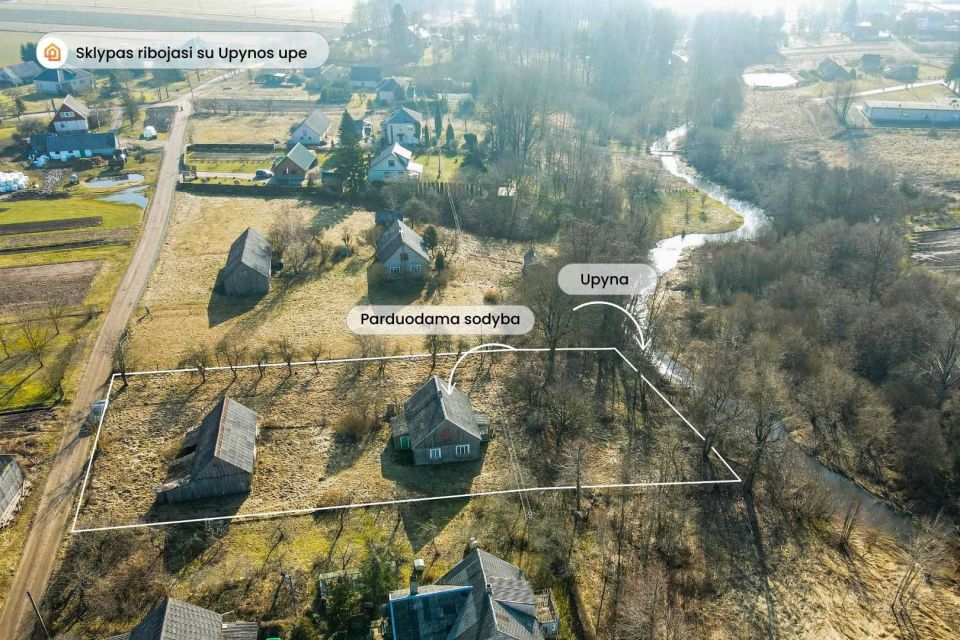 I&scaron;skirtinėje vietoje, ant upės kranto parduodama sodyba su 25,35 arų sklypu, Tel&scaron;iu rajone, Kaunatavoje, Dvaro g. 3