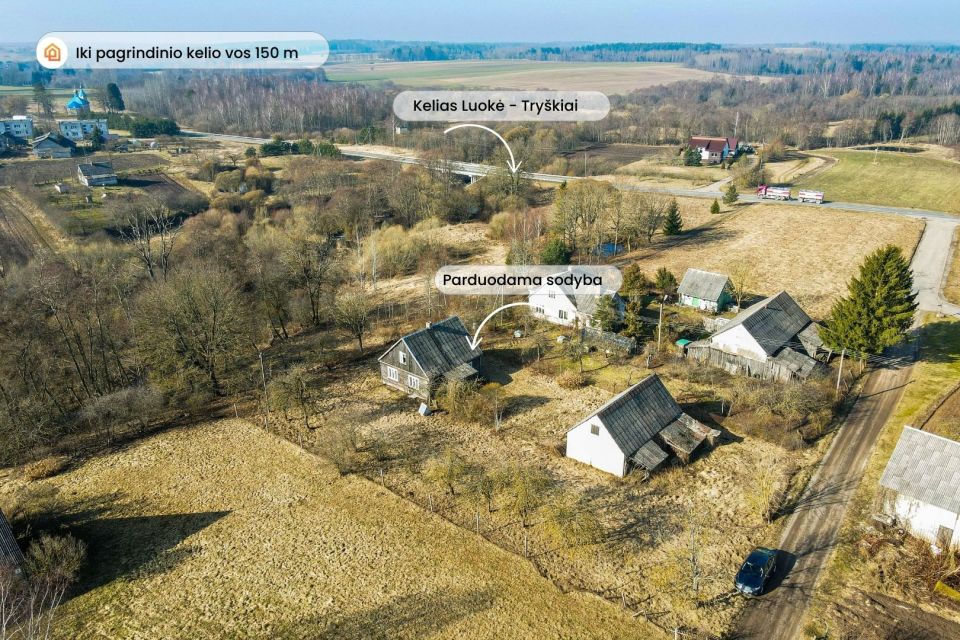 I&scaron;skirtinėje vietoje, ant upės kranto parduodama sodyba su 25,35 arų sklypu, Tel&scaron;iu rajone, Kaunatavoje, Dvaro g. 3