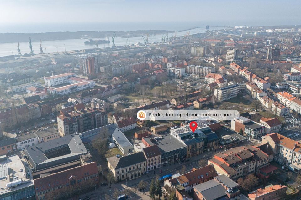 IŠSKIRTINIAI MANSARDINIAI APARTAMENTAI SU ĮSPŪDINGA TERASA KLAIPĖDOS CENTRE, H.MANTO G. 31A
