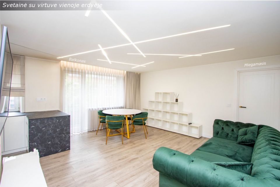 Miesto centre i&scaron;nuomojamas suremontuotas 2 kambarių butas Vasario 16-osios g. 31, &Scaron;iauliuose