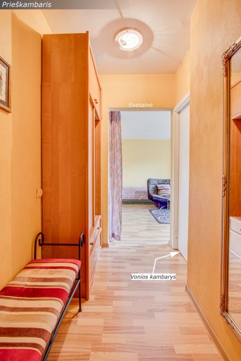 Miesto centre parduodamas erdvus vieno kambario (44,22 kv. m) butas prie pat centrinio bulvaro, Vilniaus g. 217, &Scaron;iauliuose.