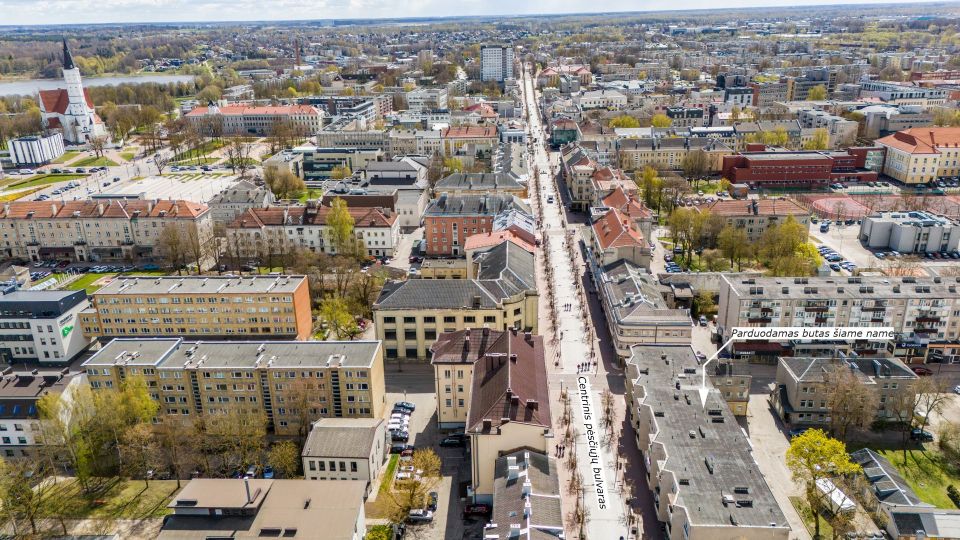 Miesto centre parduodamas erdvus vieno kambario (44,22 kv. m) butas prie pat centrinio bulvaro, Vilniaus g. 217, &Scaron;iauliuose.