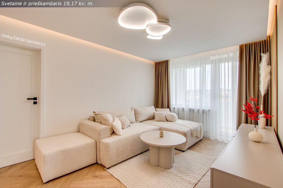 Naujai ir kokybi&scaron;kai suremontuotas 3 kambarių butas Architektų g. 6, &Scaron;iauliai.