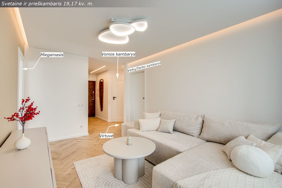 Naujai ir kokybi&scaron;kai suremontuotas 3 kambarių butas Architektų g. 6, &Scaron;iauliai.