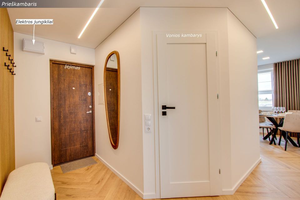 Naujai ir kokybi&scaron;kai suremontuotas 3 kambarių butas Architektų g. 6, &Scaron;iauliai.