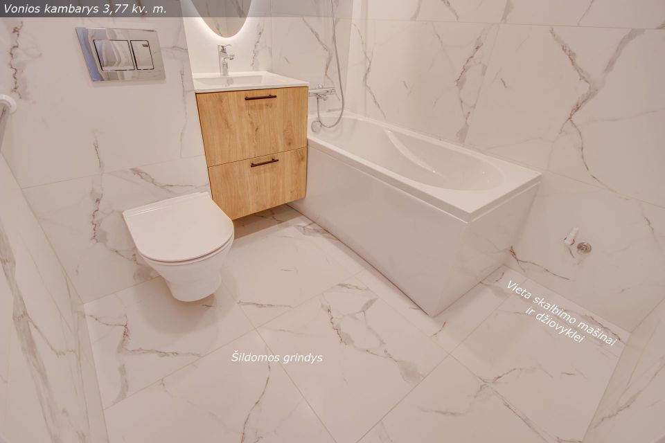 Naujai ir kokybi&scaron;kai suremontuotas 3 kambarių butas Architektų g. 6, &Scaron;iauliai.