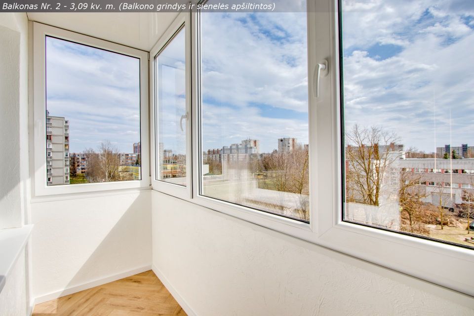 Naujai ir kokybi&scaron;kai suremontuotas 3 kambarių butas Architektų g. 6, &Scaron;iauliai.