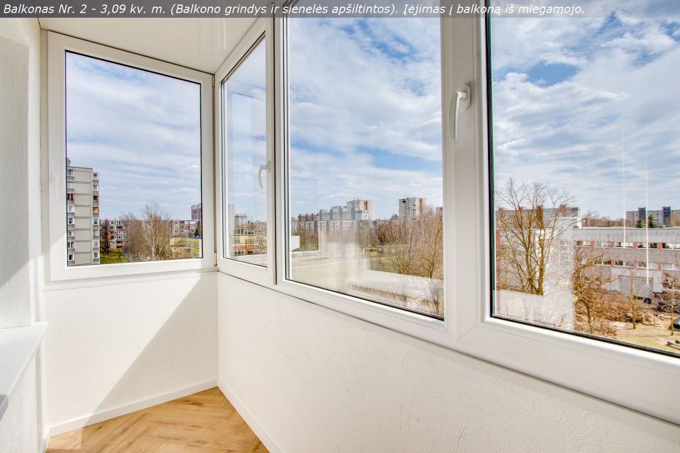 Naujai ir kokybi&scaron;kai suremontuotas 3 kambarių butas Architektų g. 6, &Scaron;iauliai.