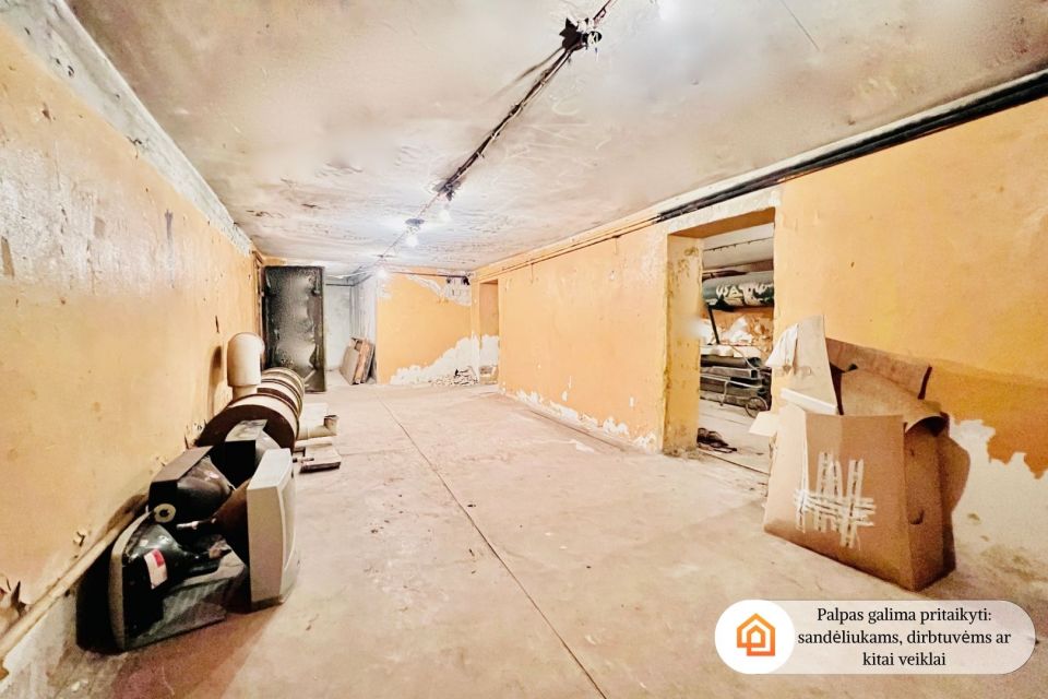 Naujojoje Vilnioje, Parko g., PARDUODAMOS 92, 66 kv.m. patalpos rūsyje (negyvenamoji patalpa - slėptuvė)