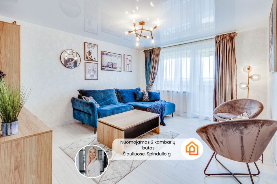 Nuomojamas jaukus ir tvarkingas 2 kambarių butas &Scaron;iauliuose, Spindulio g. 10B