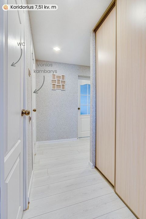 Nuomojamas jaukus ir tvarkingas 2 kambarių butas &Scaron;iauliuose, Spindulio g. 10B