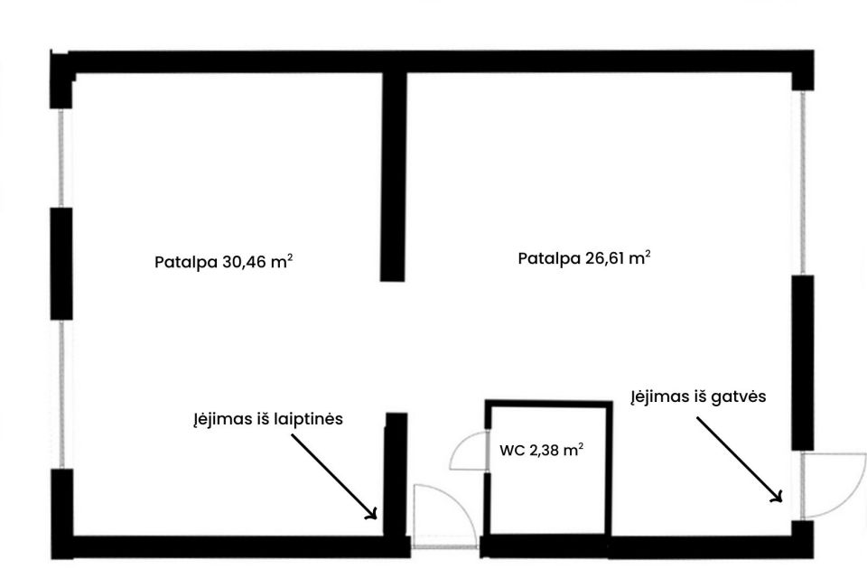 Nuomuojamos &scaron;viesios, tvarkingos komercinės paskirties patalpos Kaune, Taikos pr. 2