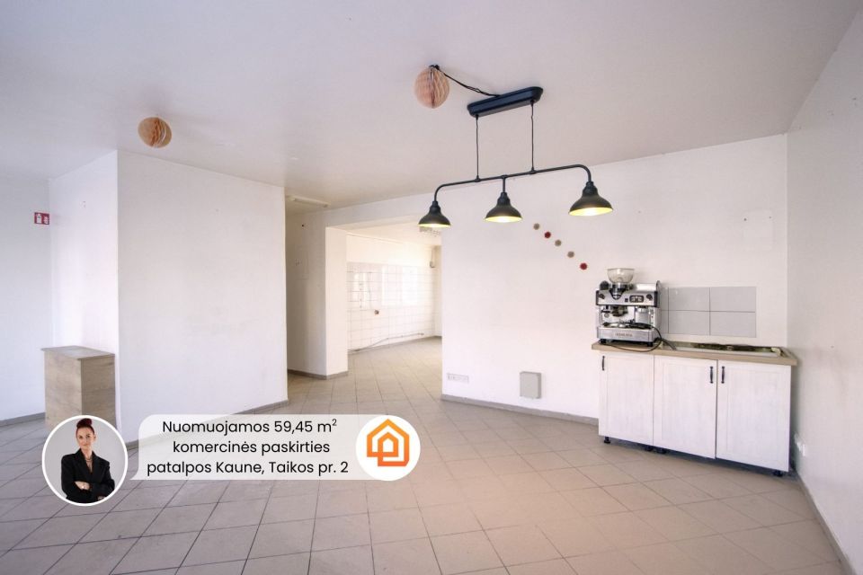 Nuomuojamos &scaron;viesios, tvarkingos komercinės paskirties patalpos Kaune, Taikos pr. 2