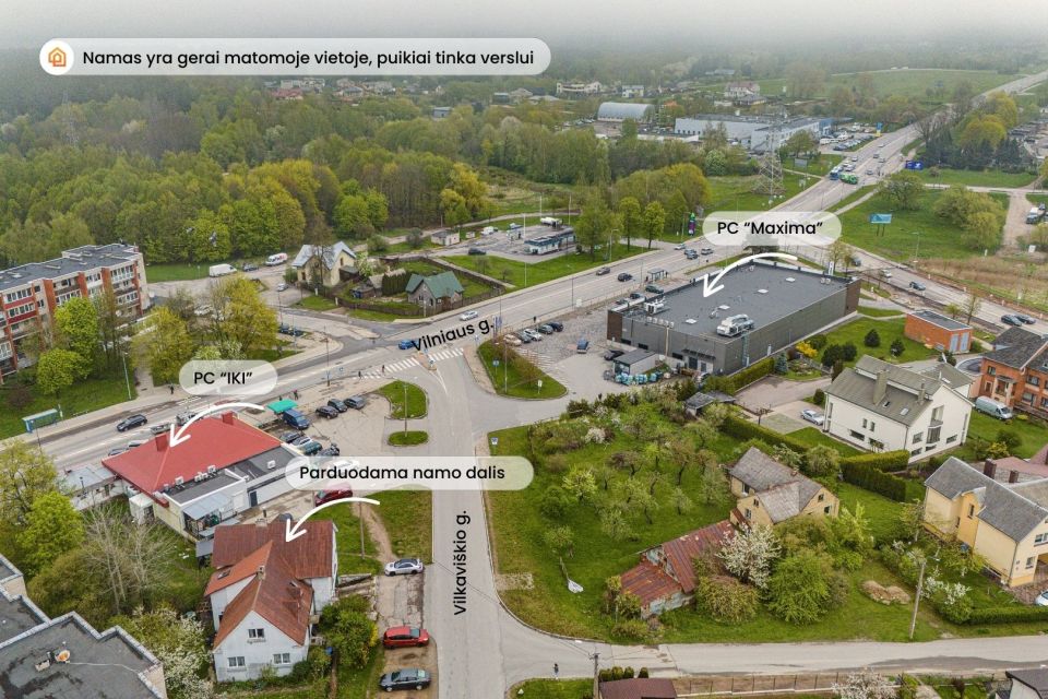 Parduodama  106,40 kv. m bendro ploto namo dalis, tinkanti verslui, Šiauliuose, Šimšės mikrorajone, Vilkaviškio g. 4