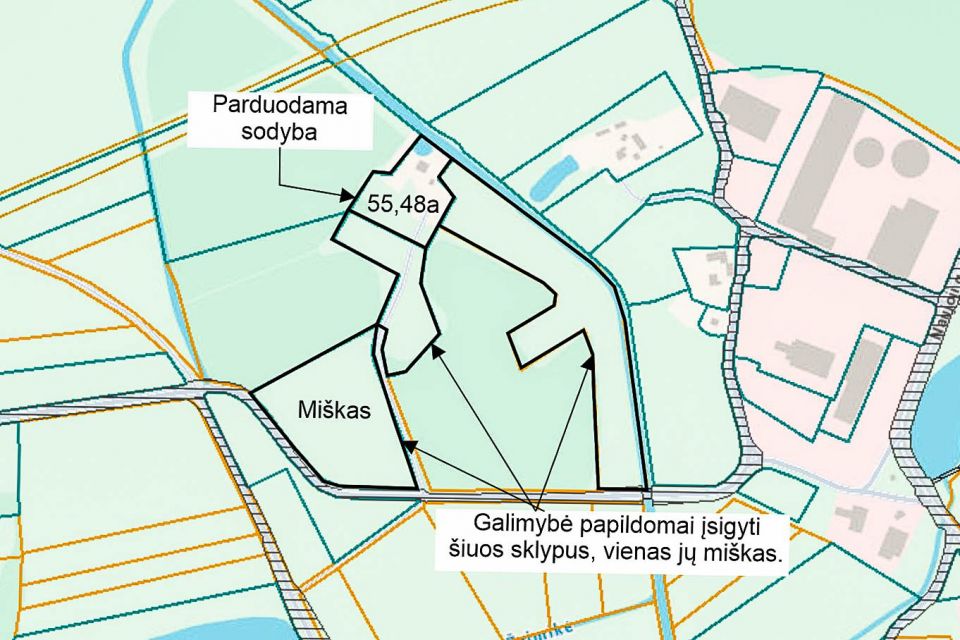 Parduodama jauki sodyba, vaizdingoje vietoje Žeimuvėnų k., Upynos sen., Tel&scaron;ių r.
