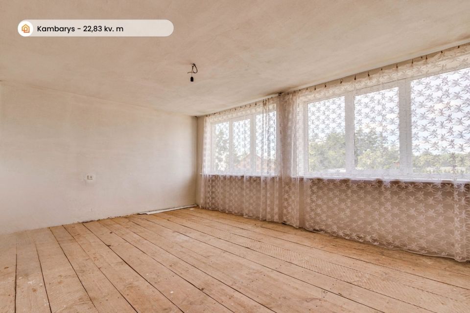 Parduodama mūrinio namo dalis (II auk&scaron;tas) su sklypo dalimi Tel&scaron;iuose, Melioratorių g. 47