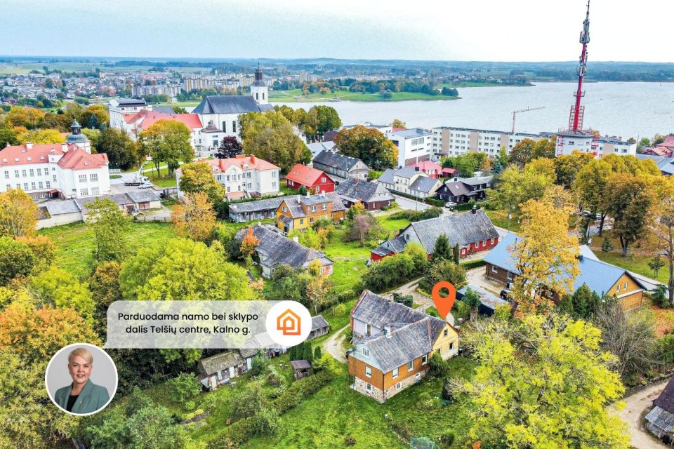 Parduodama namo dalis pačiame Tel&scaron;ių centre, senamiestyje, Kalno g. 10A, Tel&scaron;iai.