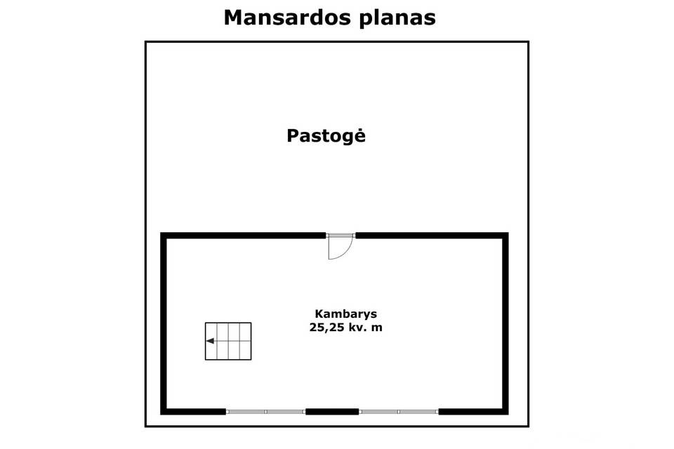 Parduodama namo dalis su 6,5 arų žemės sklypu Užuovėjos g., Ginkūnų k., &Scaron;iaulių r.