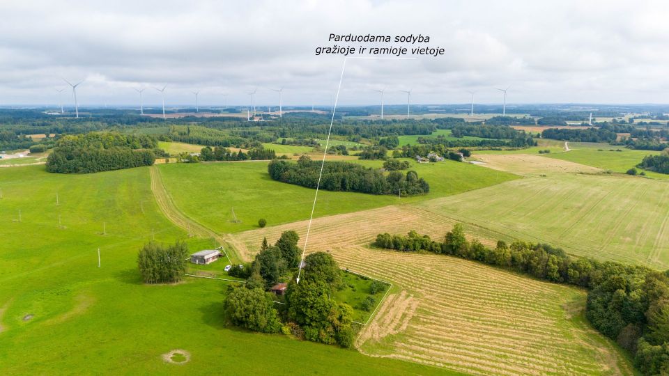 Parduodama nuošali sodyba-vienkiemis su 30 arų sklypu, Kelmės r. Ganyprovos k. 9