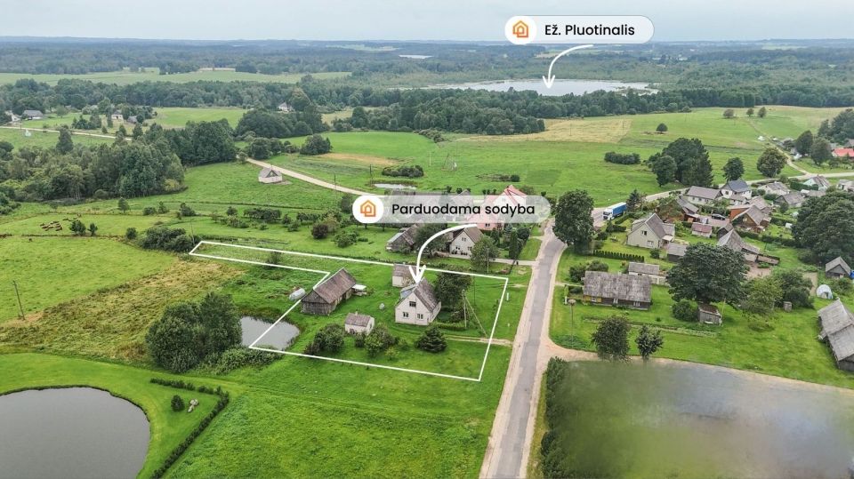 Parduodama sodyba ežerų ir miškų apsuptyje, Telšių r., Kegų k., Ilgio g. 27