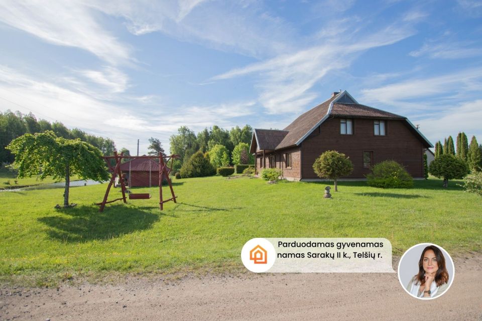 Parduodama sodyba mi&scaron;kų apsuptyje, Tel&scaron;ių r., Sarakų II k. su 3 ha sklypu ir tvenkiniu