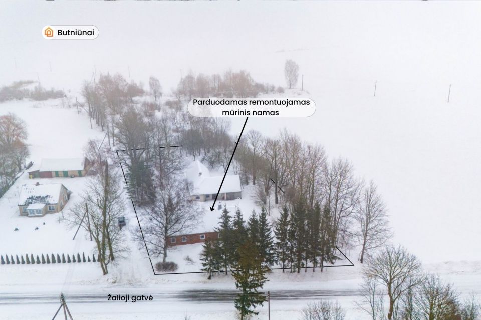 Parduodama sodyba ramioje vietoje, Pakruojo rajone, Butniūnų kaime, Žalioji g. 3