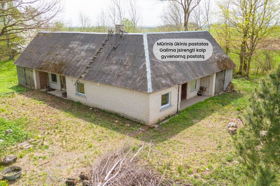 Parduodama sodyba ramioje vietoje, Pakruojo rajone, Butniūnų kaime, Žalioji g. 3