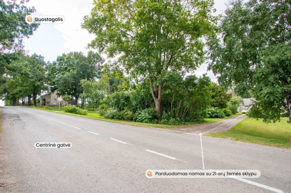Parduodama  sodyba ramioje vietoje, Pakruojo rajone, Guostagalio k., Centrinės g. 10