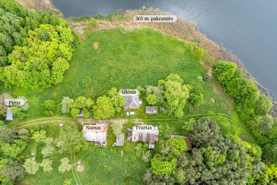 Parduodama sodyba su 5,86 ha. žemės sklypu, Elekrėnų sav., Obenių k.
