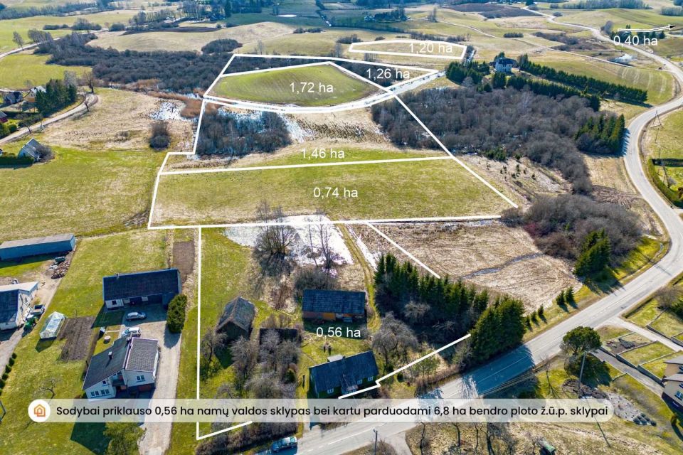 Parduodama sodyba su 7,36 ha bendro ploto sklypais Platelių g. 5, Žemaičių Kalvarijoje, Plungės r.