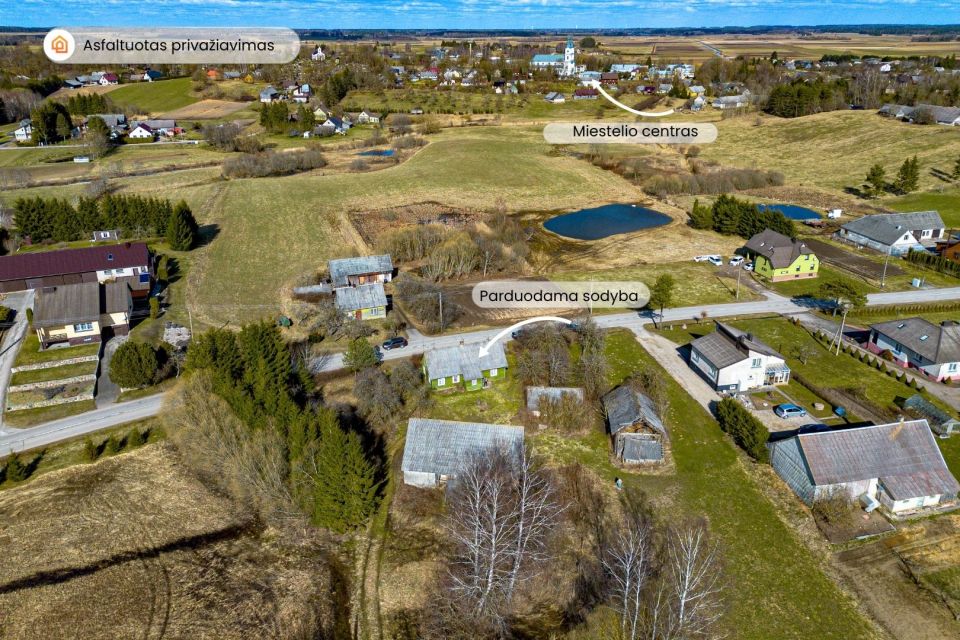 Parduodama sodyba su 7,36 ha bendro ploto sklypais Platelių g. 5, Žemaičių Kalvarijoje, Plungės r.