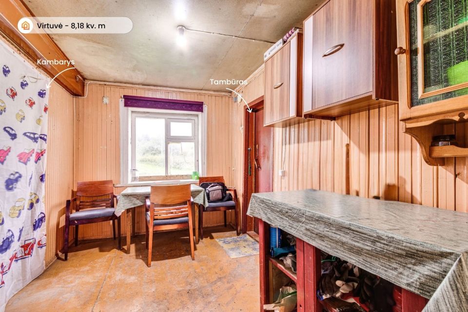 Parduodama sodyba su 81 aro ploto sklypu, Tel&scaron;ių r., Pabalvės k. Vainočių g. 46.