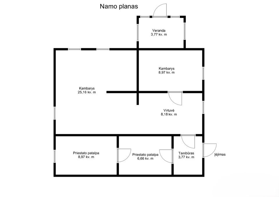 Parduodama sodyba su 81 aro ploto sklypu, Tel&scaron;ių r., Pabalvės k. Vainočių g. 46.