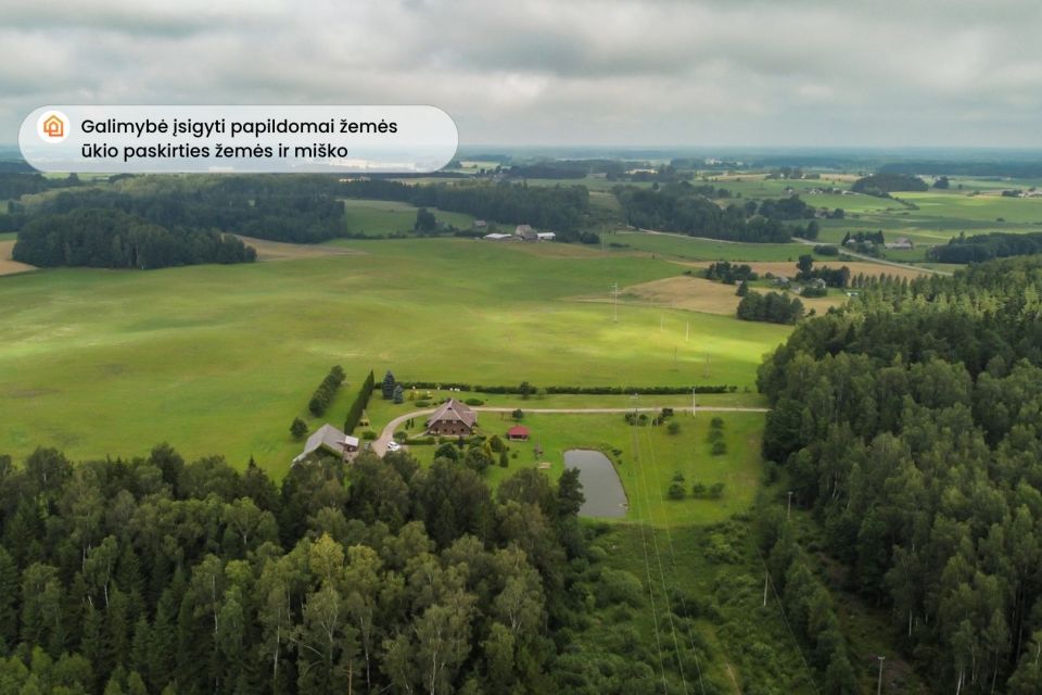 Parduodama sodyba miškų apsuptyje, Telšių r., Sarakų II k. su 3 ha sklypu ir tvenkiniu
