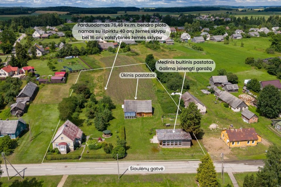 Parduodama sodyba vaizdingoje vietoje, Radvili&scaron;kio rajone, &Scaron;aukoto mstl., &Scaron;iaulėnų g. 38