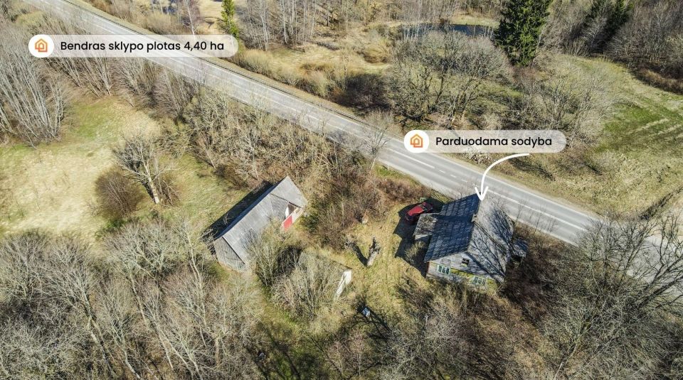 Parduodama sodyba vaizdingoje vietovėje su 4,40 ha sklypu Plungės r., Vydeikių k., Tėvi&scaron;kės g.