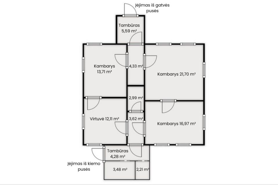 Parduodama sodyba vaizdingoje vietovėje su 4,40 ha sklypu Plungės r., Vydeikių k., Tėvi&scaron;kės g.