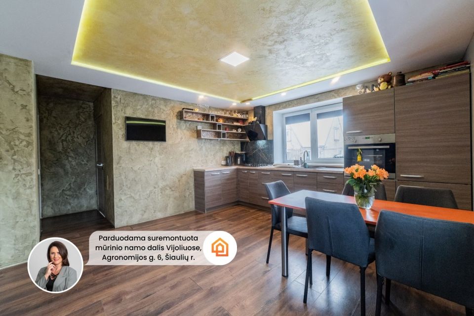Parduodama suremontuota mūrinio namo dalis Vijoliuose, Agronomijos g. 6, &Scaron;iaulių r.