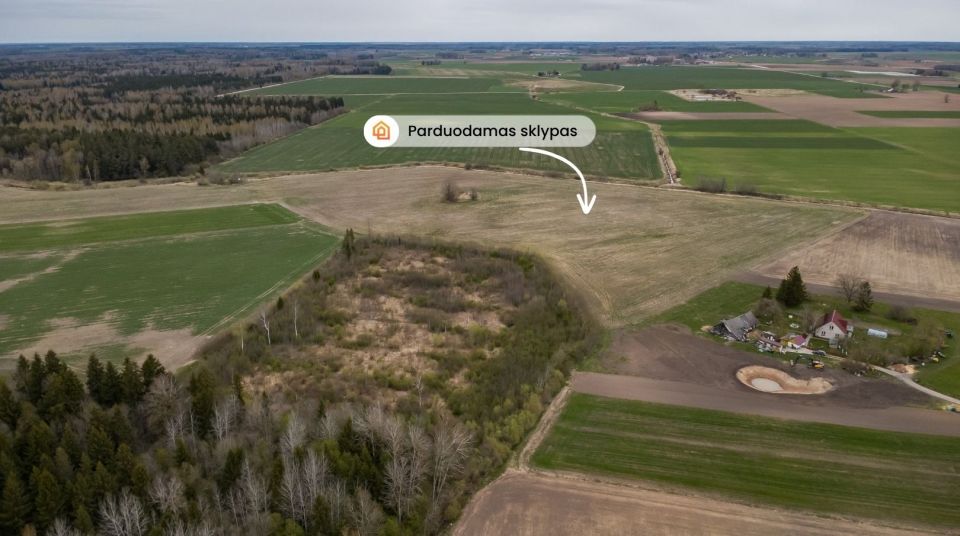 Parduodamas 8,7247 ha žemės ūkio paskirties sklypas Amalių k., &Scaron;iaulių r.