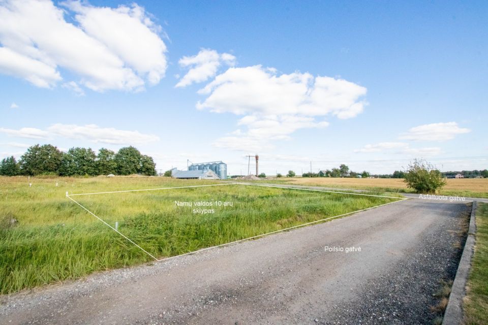 Parduodamas 10 arų namų valdos sklypas Aukštelkėje, Šiaulių r.