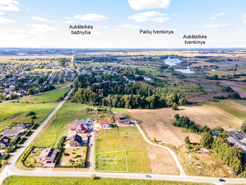 Parduodamas 10 arų namų valdos sklypas Aukštelkėje, Šiaulių r.