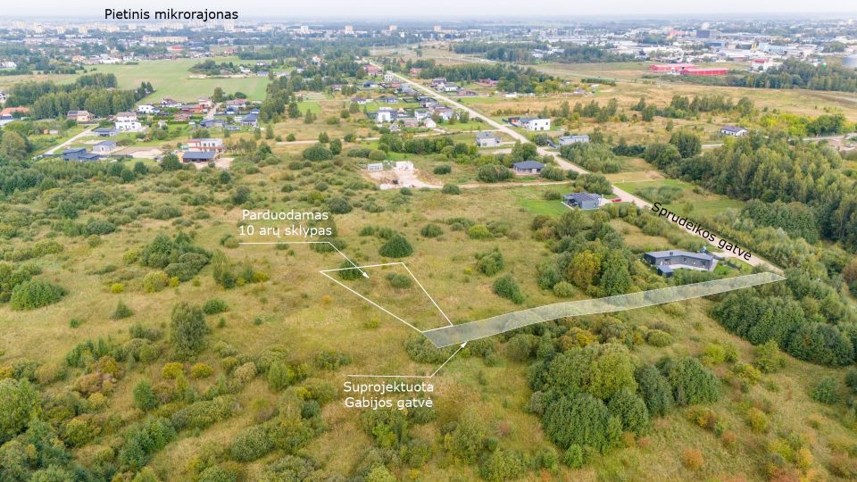 Parduodamas 10 arų sklypas Šiaulių mieste, Gabijos gatvėje 8A