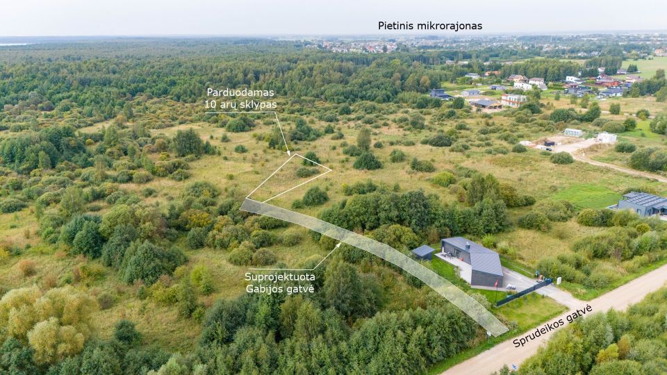 Parduodamas 10 arų sklypas Šiaulių mieste, Gabijos gatvėje 8A
